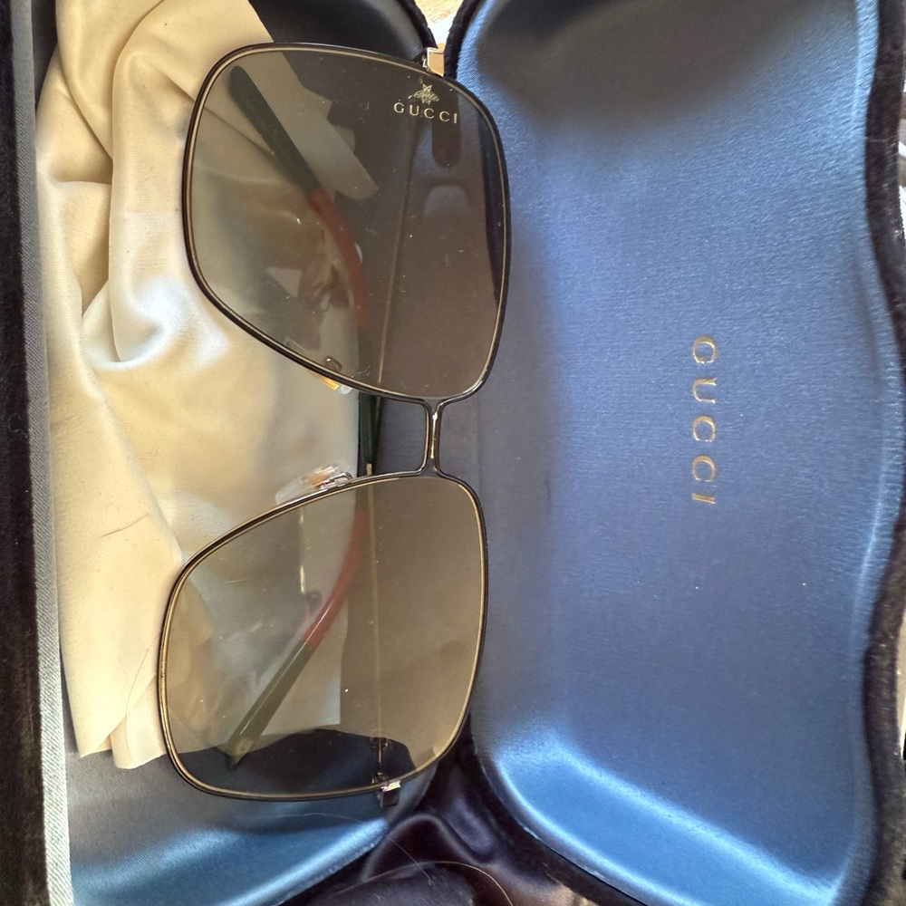 Gucci Gold-Trimmed Sunglasses